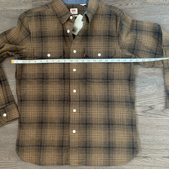 Levi's Classic Worker Overshirt - Size S - Ametrine Plaid Ermine Brown - NWT - Picture 7 of 10